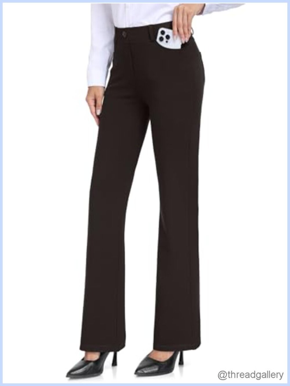 Tall Women Bootcut Dress Pants Stretch Ponte Work Business Casual Trousers